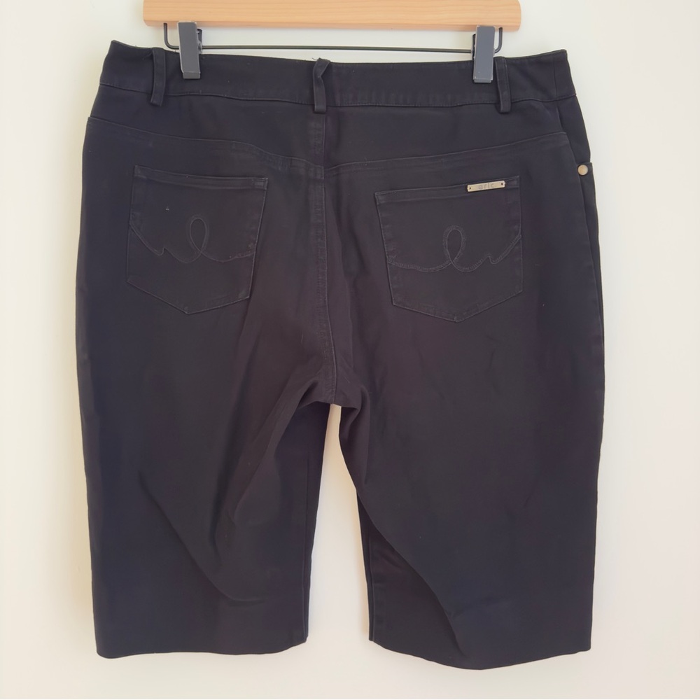 Eric Black Bermuda Shorts Women’s Size 12‎ Stretch Cotton Blend - Picture 2 of 10